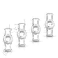 LeLuv Constriction Rings 4-Pack Clear Stretchy Handles