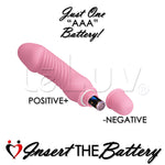 Mini Vibrator 10 Mode Mushroom Tip Smooth Silicone