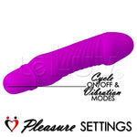 Mini Vibrator 10 Mode Mushroom Tip Smooth Silicone