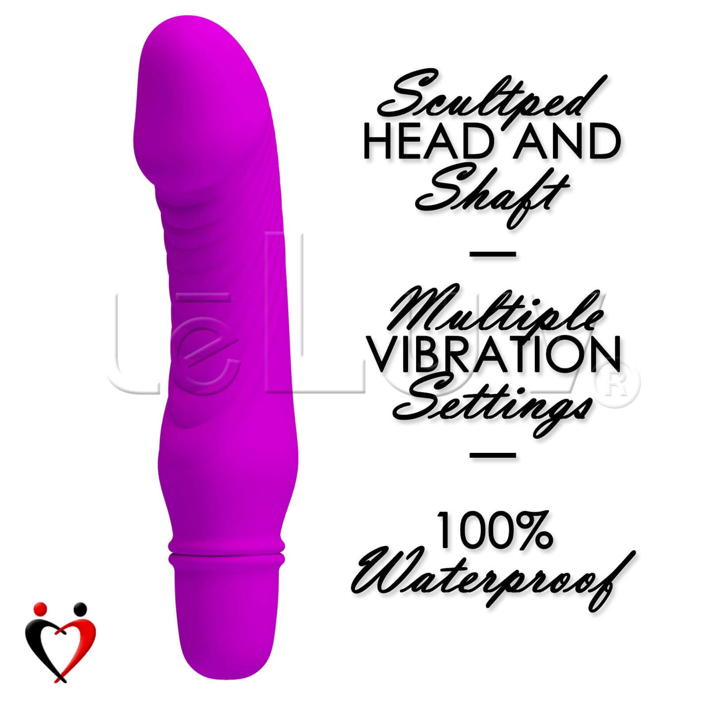 Mini Vibrator 10 Mode Mushroom Tip Smooth Silicone