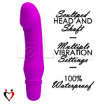 Mini Vibrator 10 Mode Mushroom Tip Smooth Silicone