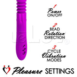 Rechargable Rabbit Vibrator Thrusting and Rotating Smooth Purple Silicone