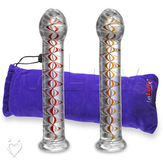 LeLuv Glass 7 Inch Classic Wand Beginner Dildo