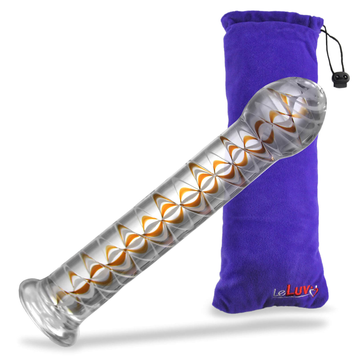 LeLuv Glass 7 Inch Classic Wand Beginner Dildo