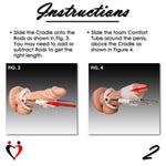 LeLuv Hybrid Cradle & Silicone Strap Set for SLIDER Penis Extenders