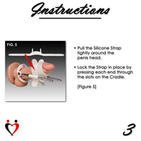LeLuv Hybrid Cradle & Silicone Strap Set for SLIDER Penis Extenders