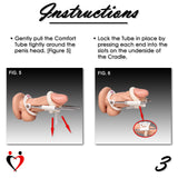 LeLuv Silicone Restraint Rod with Foam Cushion SETS for SLIDER Penis Extenders