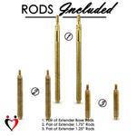 LeLuv Replacement Brass or Platinum Rods for SLIDER Penis Extender - Sold in PAIRS