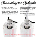 Quick-Release Vacuum Fitting SET - 1/4" Barbed Male to Threaded Female