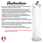 LeLuv Maxi Penis Pump | Black/Grey Handle, Silicone Hose, No Gauge | Round Flange Cylinder