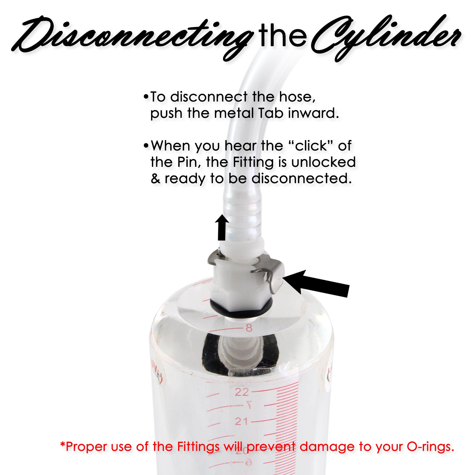 Penis Pump TgripHandle QR Cylinder 9 Inch or 12 Inch Length Kit | Untapered Cylinder | Diameters 1.35-3.70"