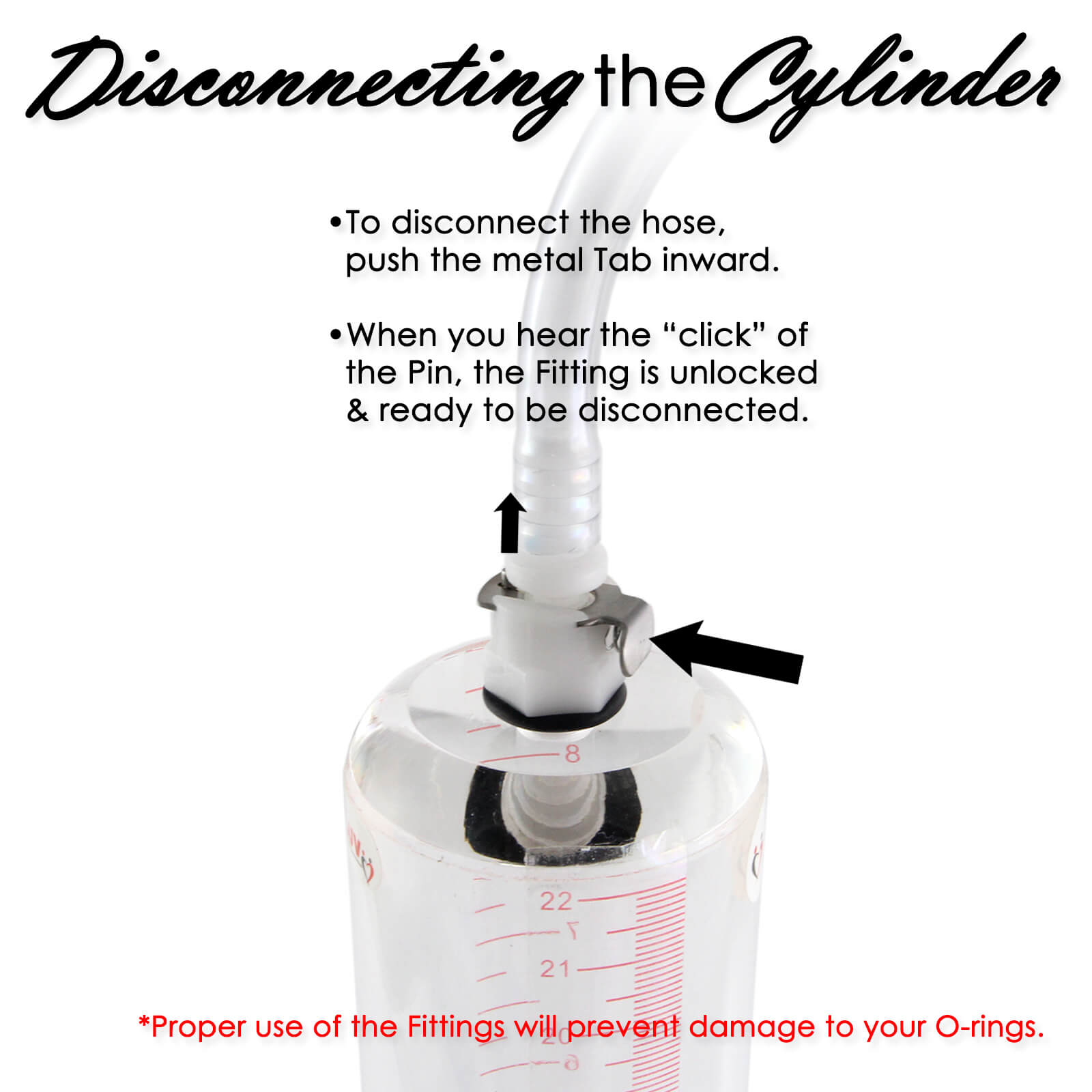 Split Vacuum Hose 1-into-2 Uncollaspable Slippery Silicone with 2 O-Ring Fittings
