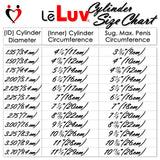 LeLuv Tgrip Handle EasyOp Penis Pump + TPR Sleeves 3 Pack - Clear Hose, 2.0" Cylinder