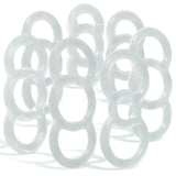Clear Silicone Uncoated Loop Handle Tension Rings - One of Each