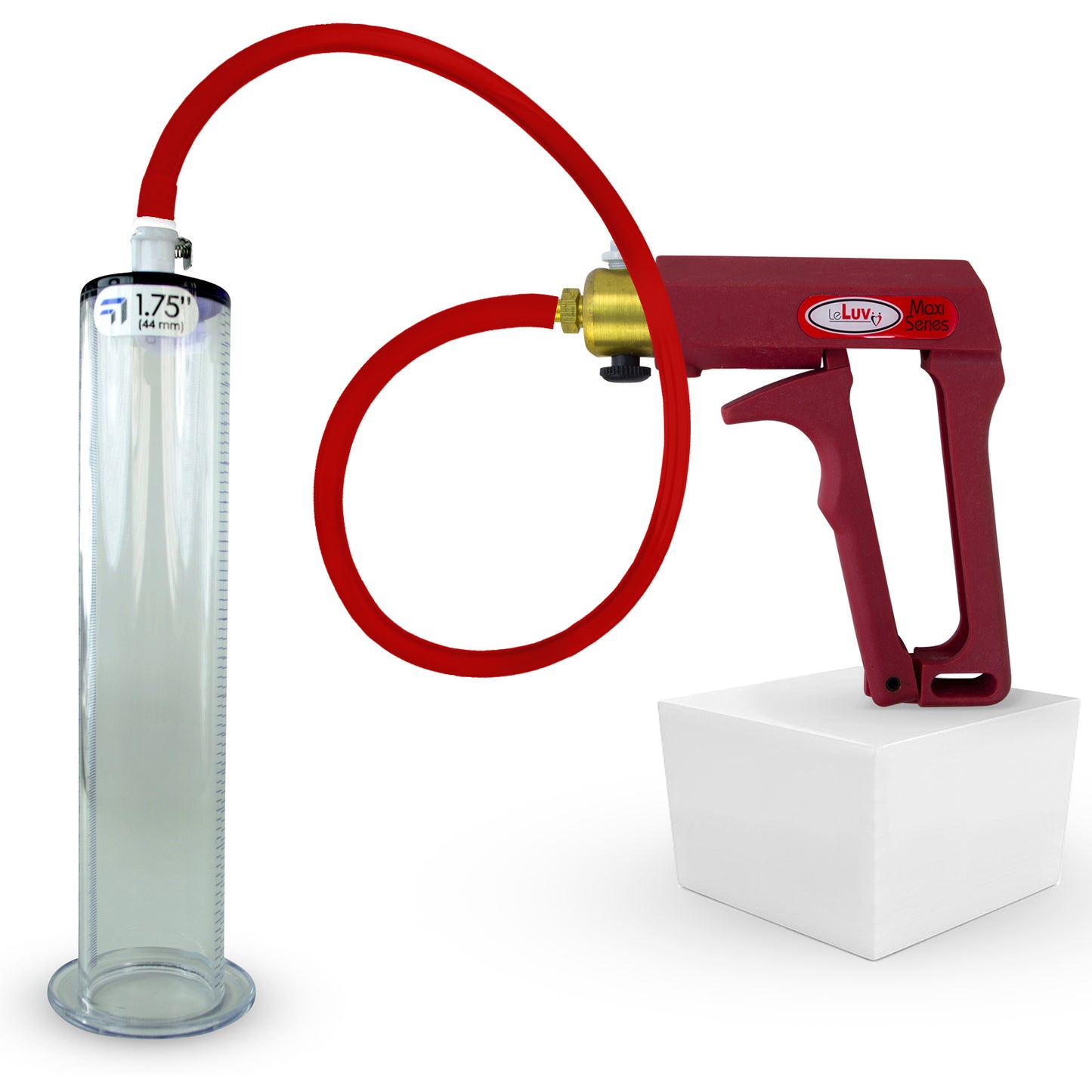 LeLuv Maxi Penis Pump | Premium Silicone Hose, All Gauge Options | WIDE FLANGE Cylinder