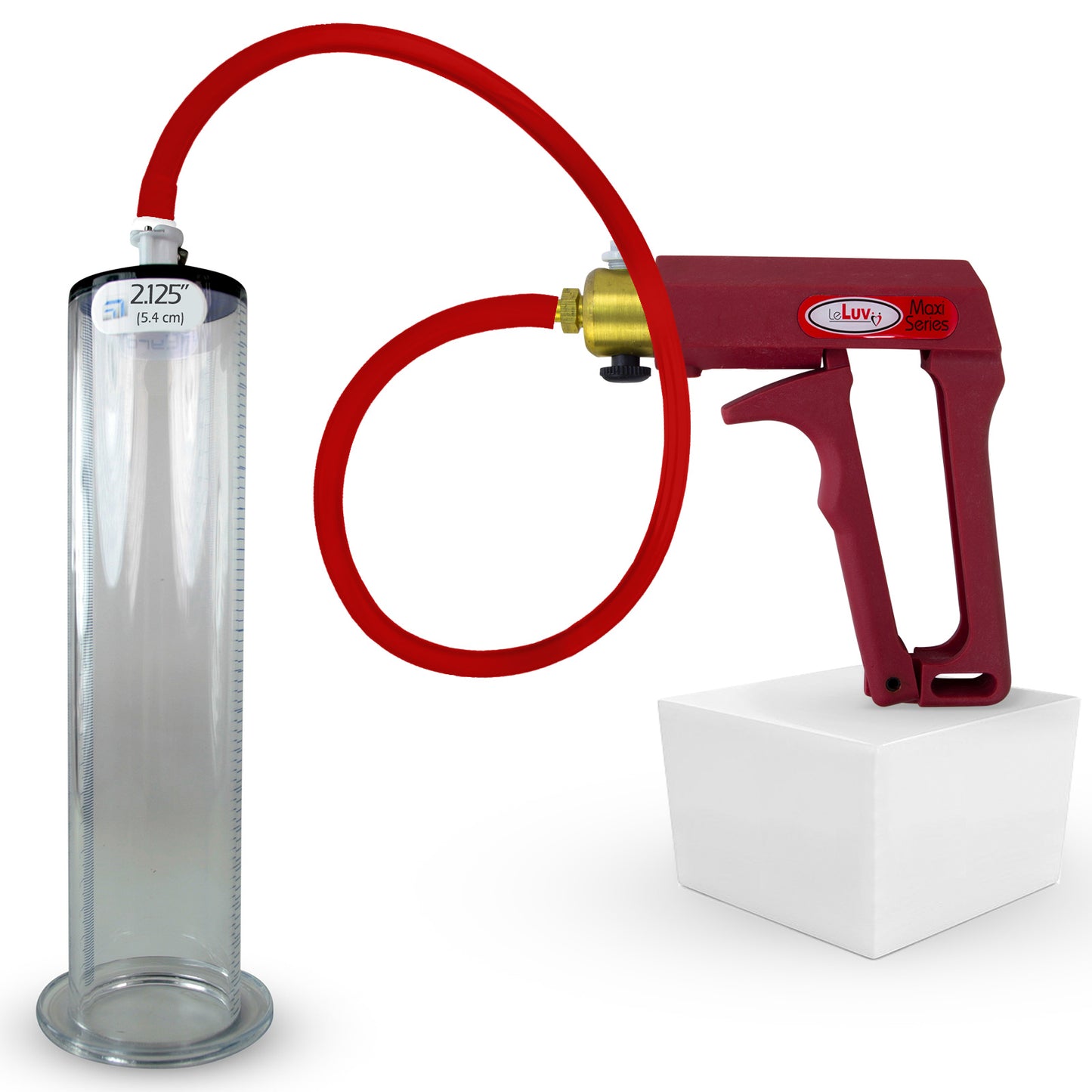 LeLuv Maxi Penis Pump | Premium Silicone Hose, All Gauge Options | WIDE FLANGE Cylinder