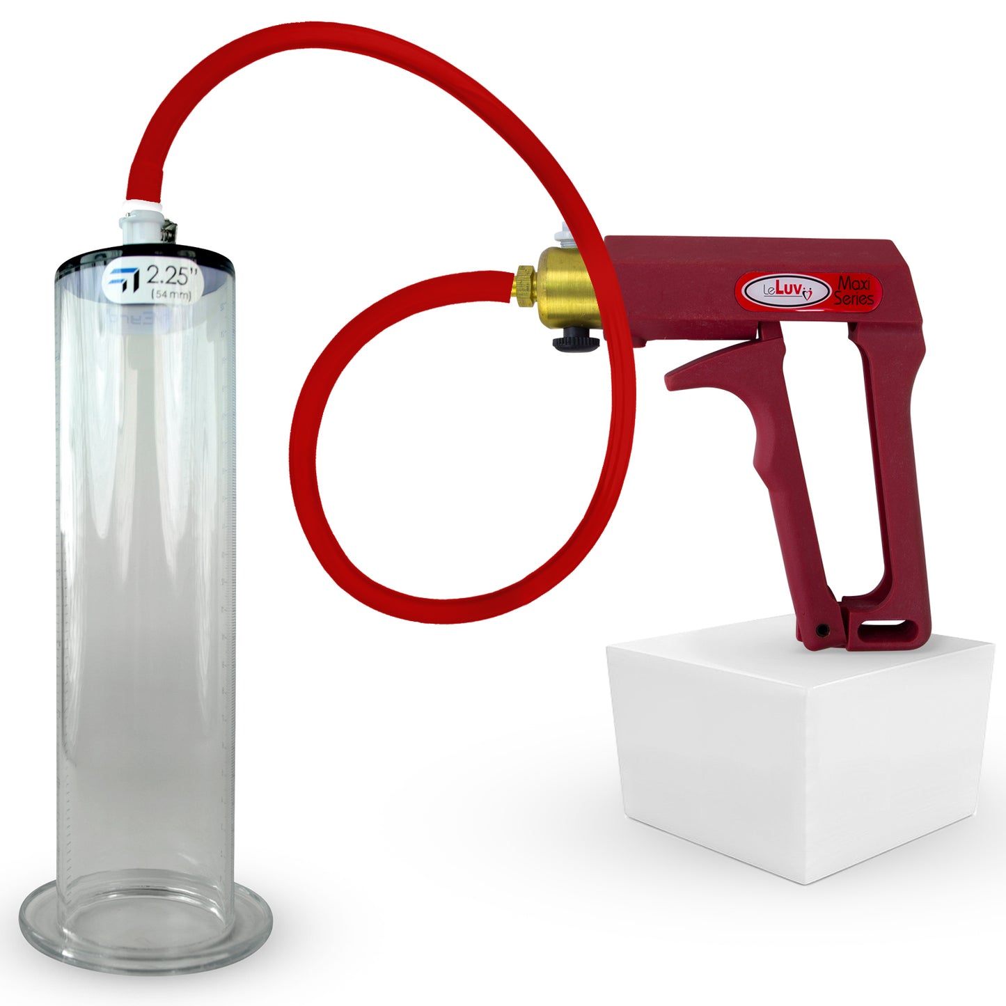 LeLuv Maxi Penis Pump | Premium Silicone Hose, All Gauge Options | WIDE FLANGE Cylinder