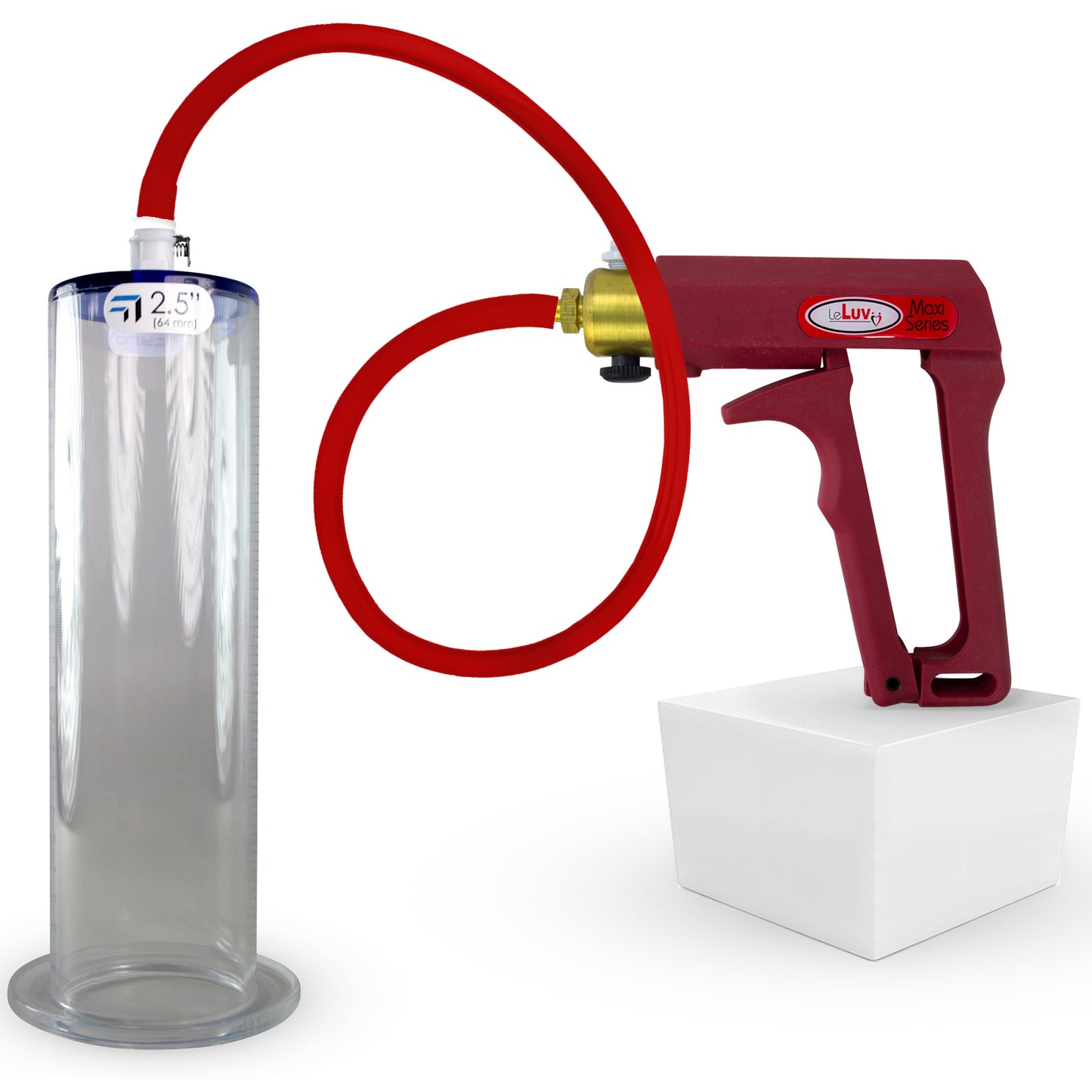 LeLuv Maxi Penis Pump | Premium Silicone Hose, All Gauge Options | WIDE FLANGE Cylinder