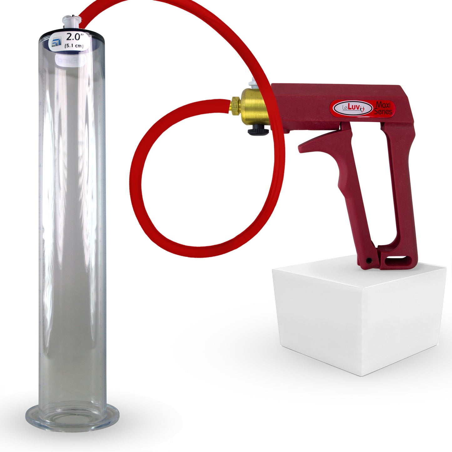 LeLuv Maxi Penis Pump | Premium Silicone Hose, All Gauge Options | WIDE FLANGE Cylinder
