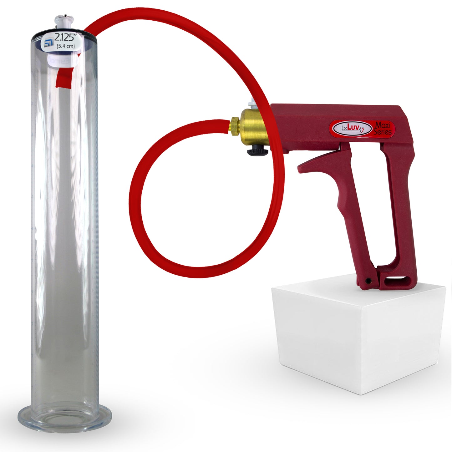 LeLuv Maxi Penis Pump | Premium Silicone Hose, All Gauge Options | WIDE FLANGE Cylinder