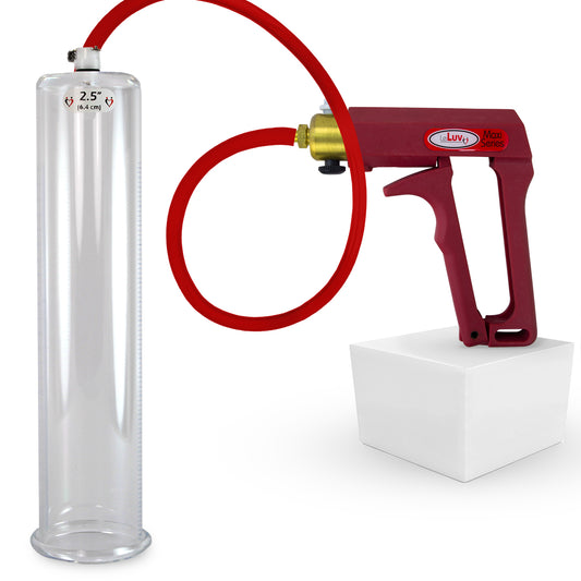 LeLuv Maxi Penis Pump with Premium Silicone Hose, Round Flange Cylinder Options