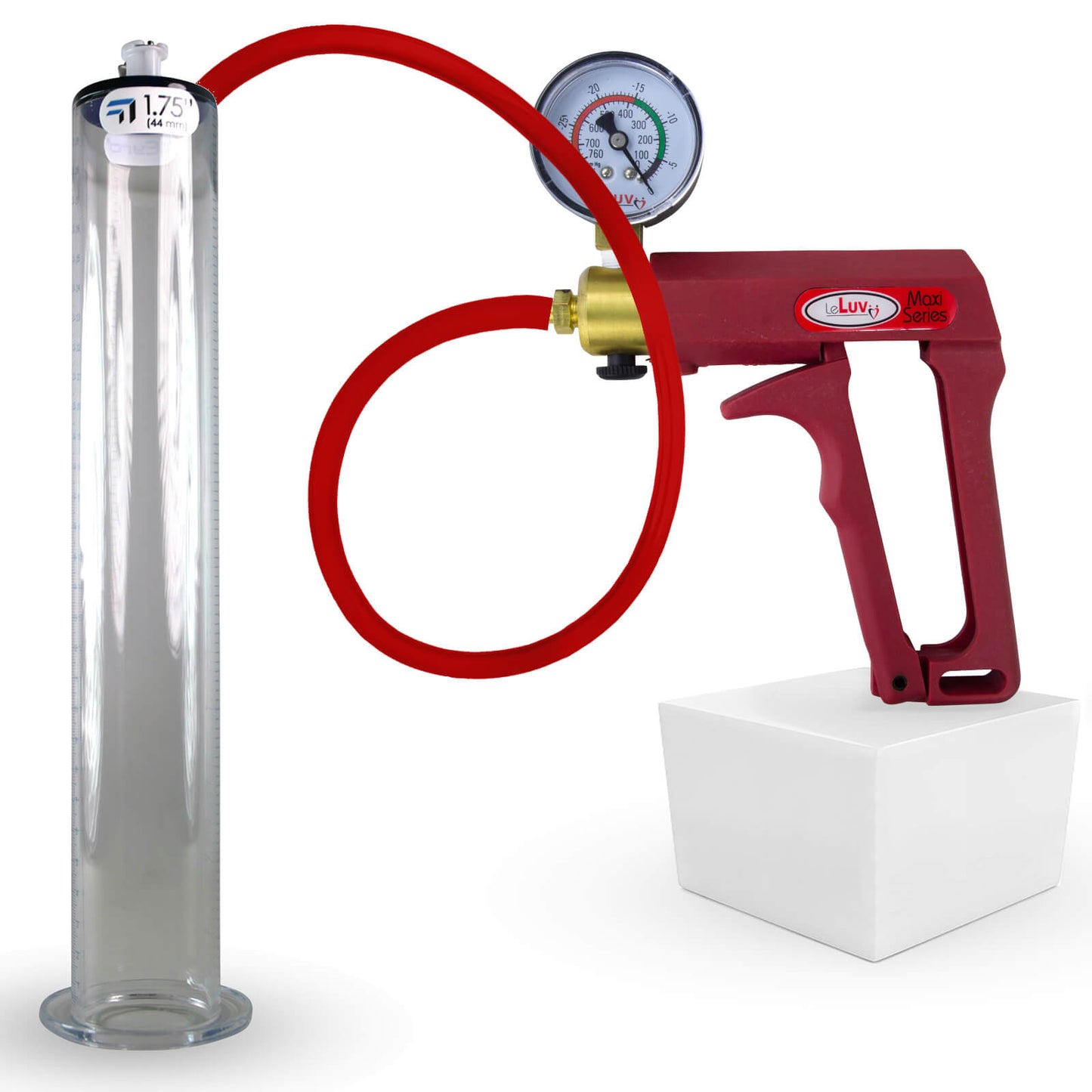LeLuv Maxi Penis Pump | Premium Silicone Hose, All Gauge Options | WIDE FLANGE Cylinder