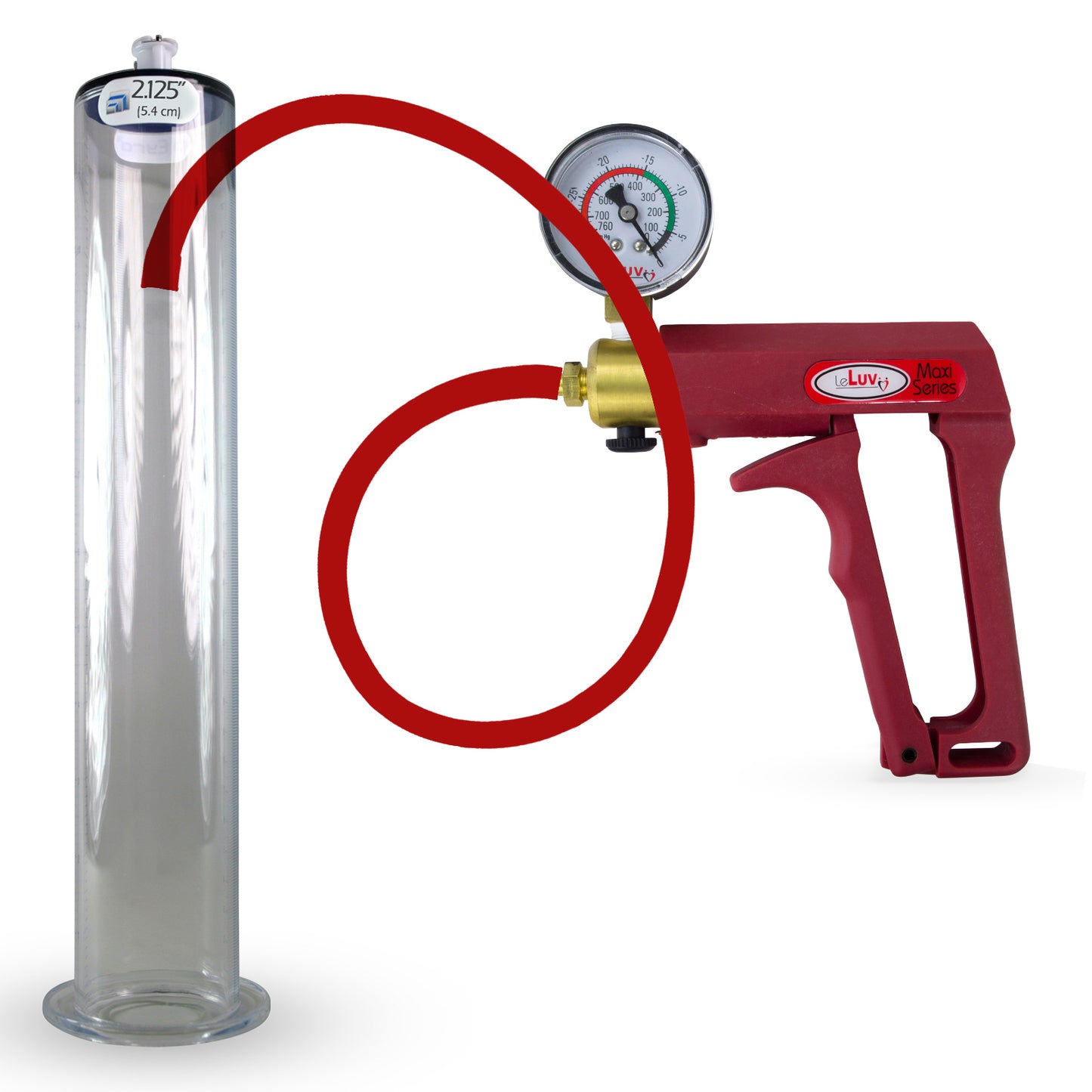 LeLuv Maxi Penis Pump | Premium Silicone Hose, All Gauge Options | WIDE FLANGE Cylinder