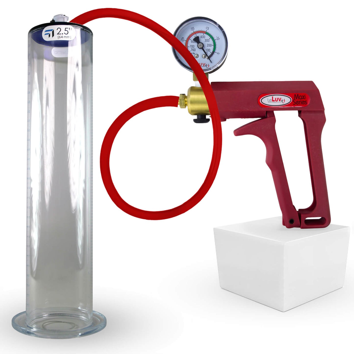 LeLuv Maxi Penis Pump | Premium Silicone Hose, All Gauge Options | WIDE FLANGE Cylinder