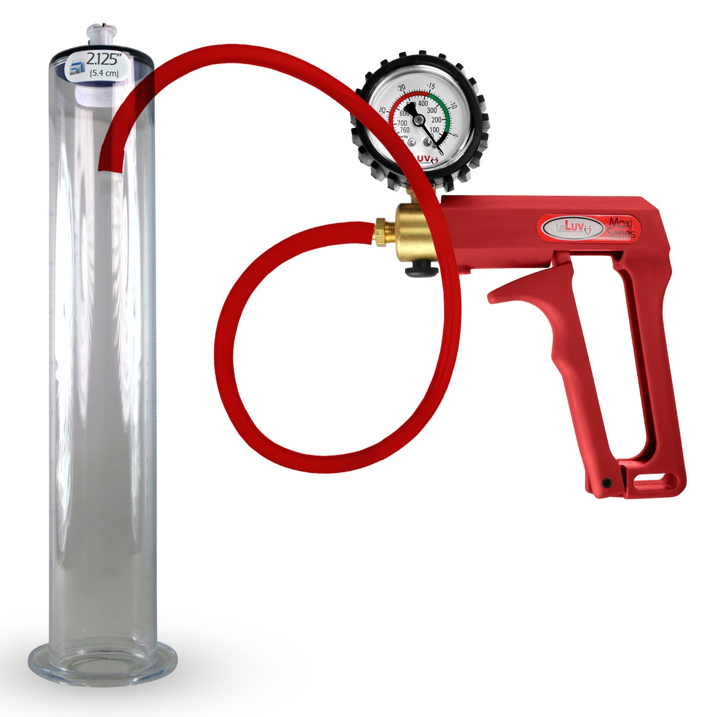 LeLuv Maxi Penis Pump | Premium Silicone Hose, All Gauge Options | WIDE FLANGE Cylinder