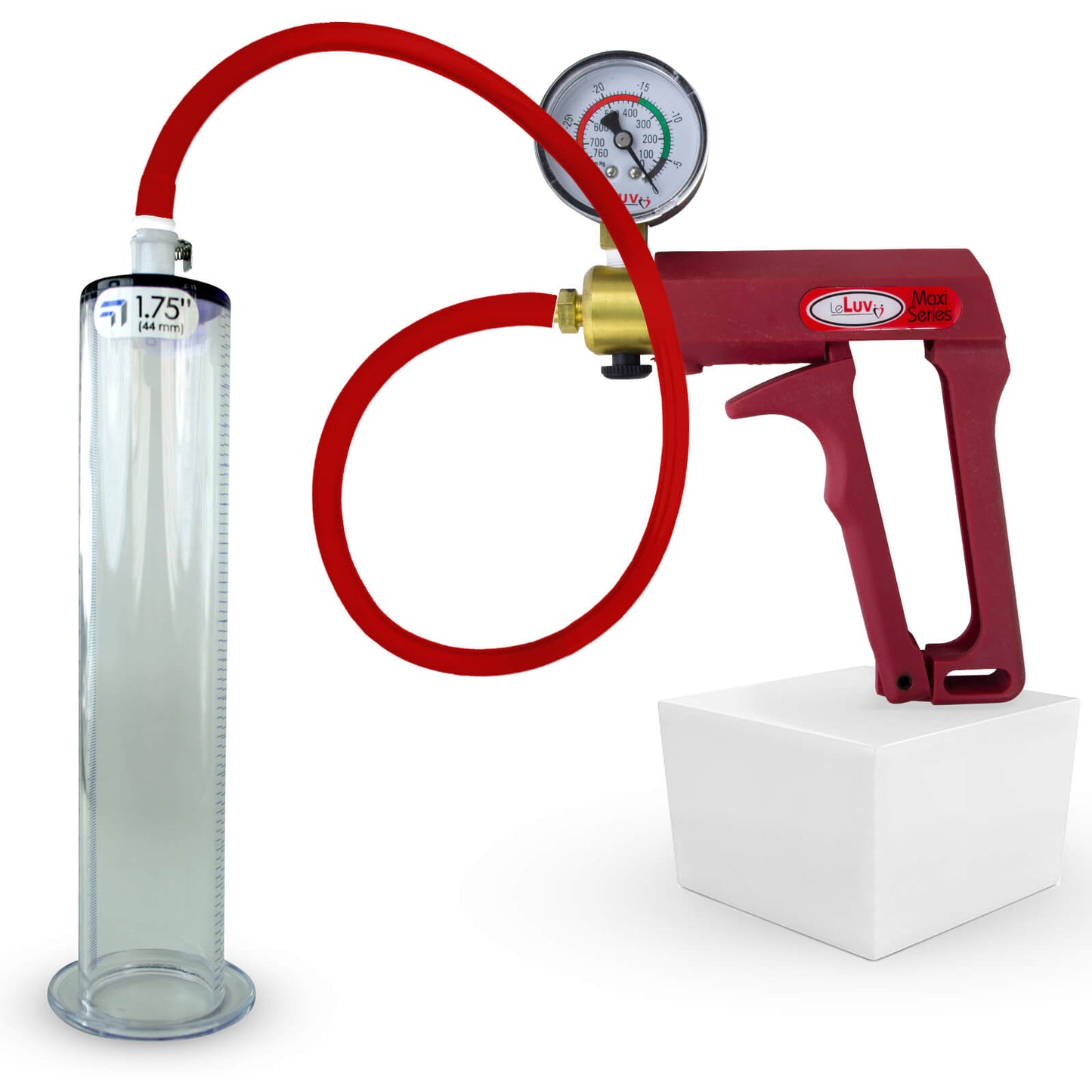 LeLuv Maxi Penis Pump | Premium Silicone Hose, All Gauge Options | WIDE FLANGE Cylinder