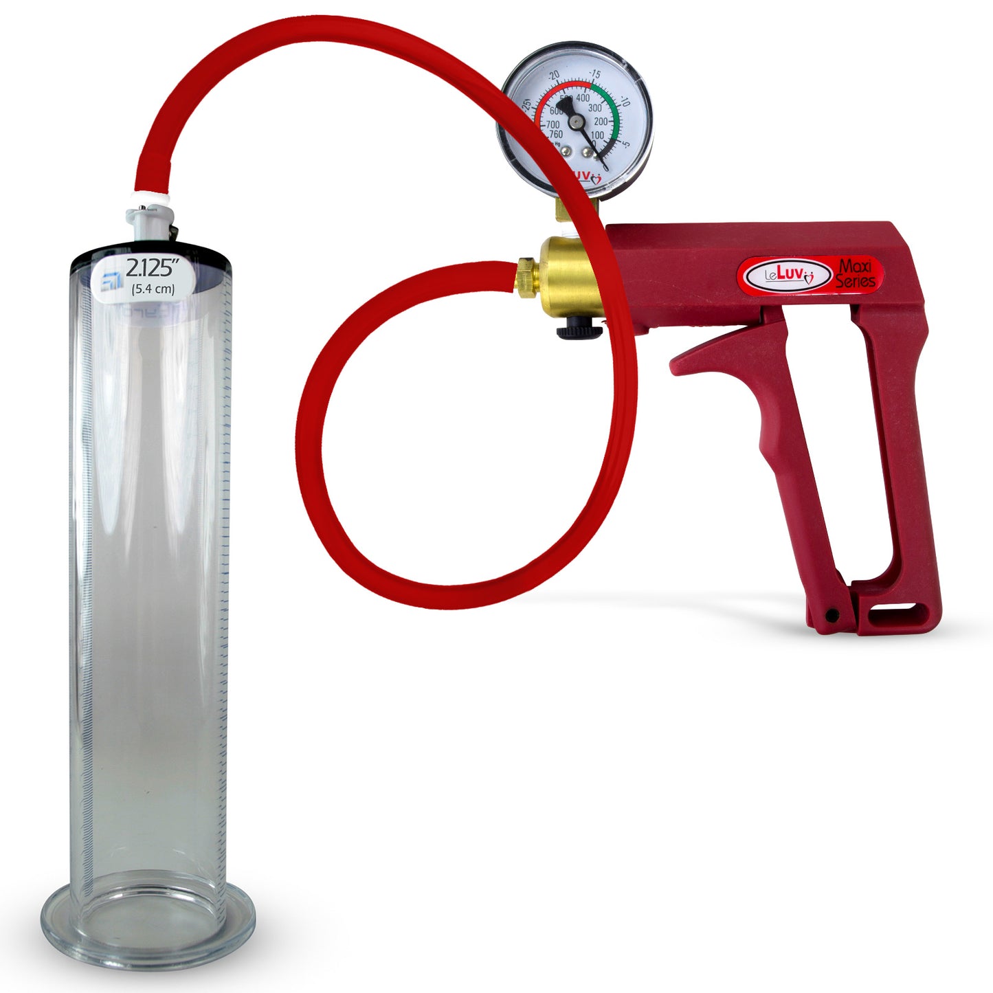 LeLuv Maxi Penis Pump | Premium Silicone Hose, All Gauge Options | WIDE FLANGE Cylinder