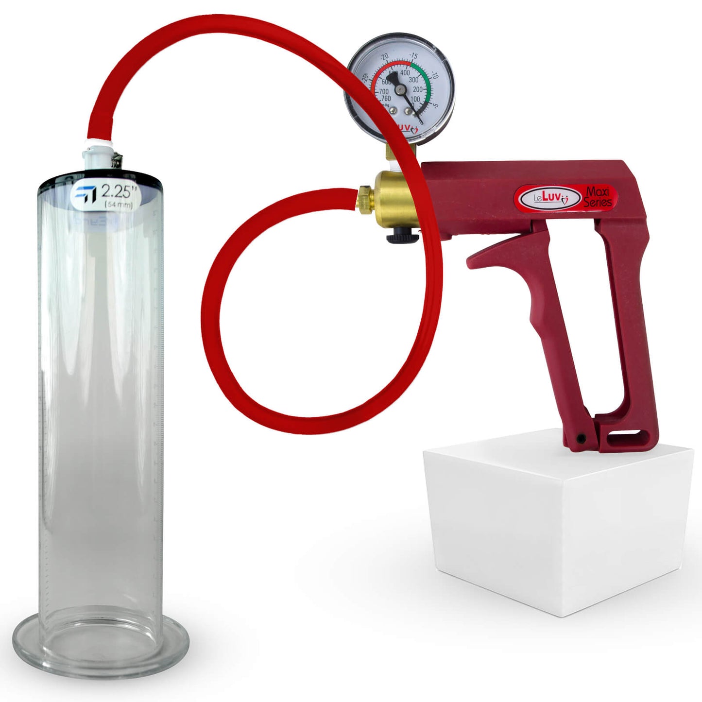LeLuv Maxi Penis Pump | Premium Silicone Hose, All Gauge Options | WIDE FLANGE Cylinder