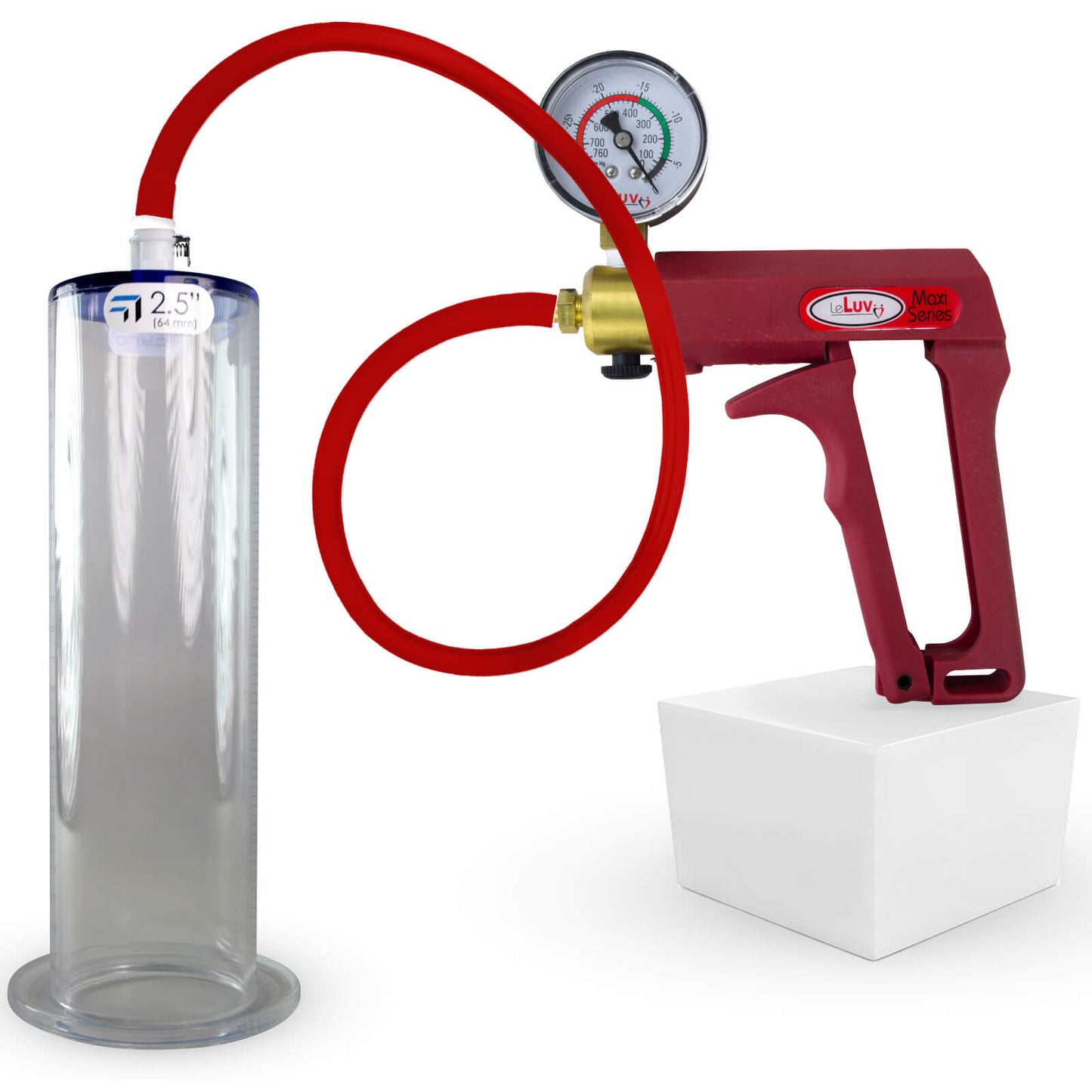 LeLuv Maxi Penis Pump | Premium Silicone Hose, All Gauge Options | WIDE FLANGE Cylinder