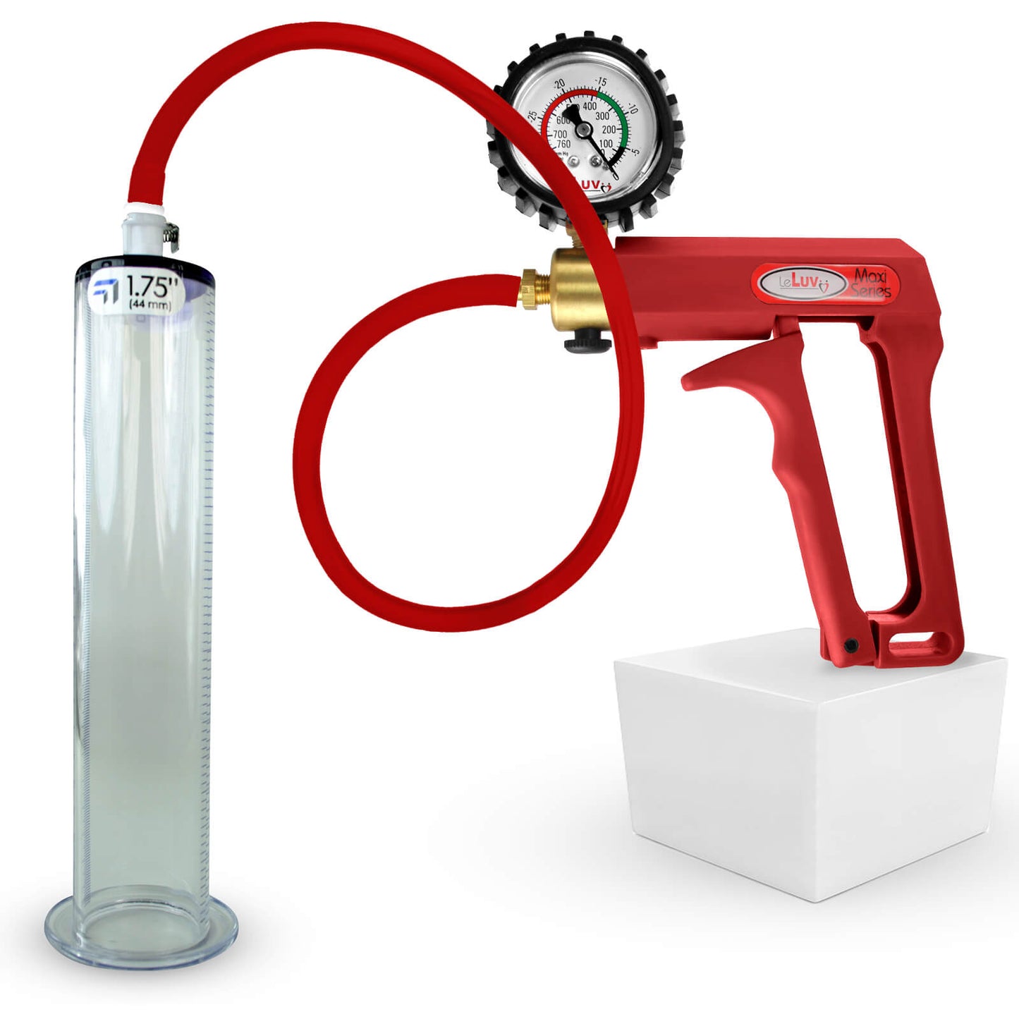 LeLuv Maxi Penis Pump | Premium Silicone Hose, All Gauge Options | WIDE FLANGE Cylinder