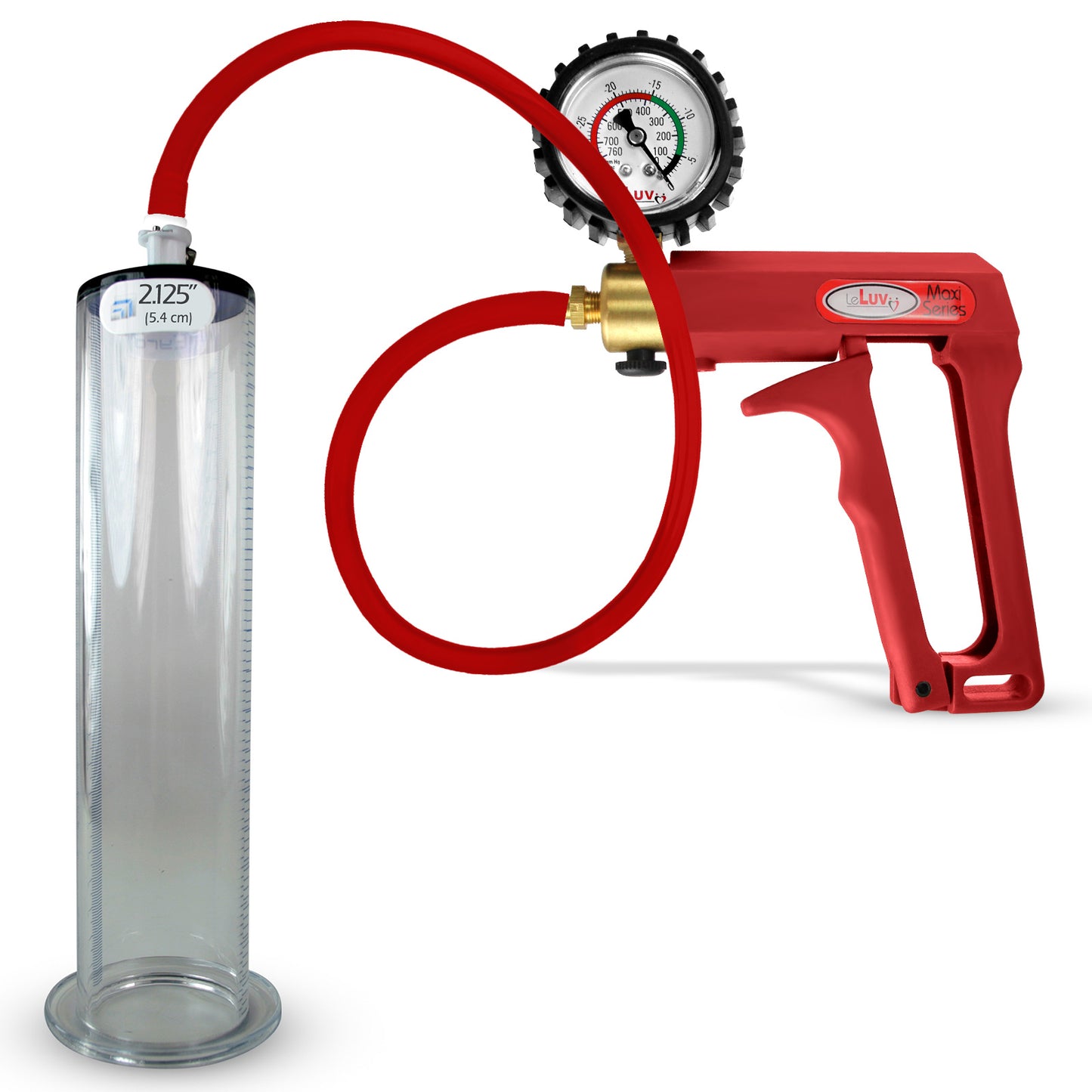 LeLuv Maxi Penis Pump | Premium Silicone Hose, All Gauge Options | WIDE FLANGE Cylinder