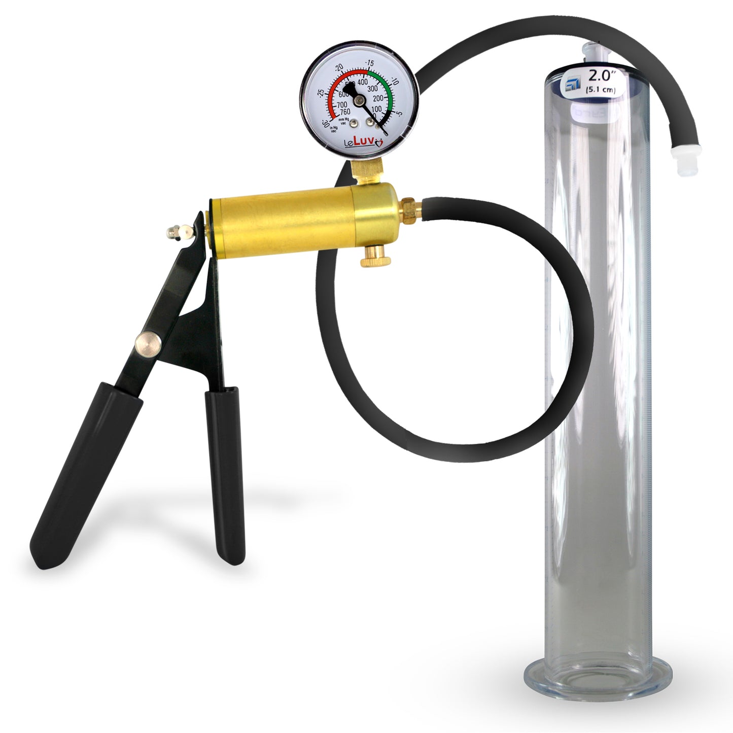 Ultima Black Penis Pump (Protected Gauge, 9” Wide Flange)