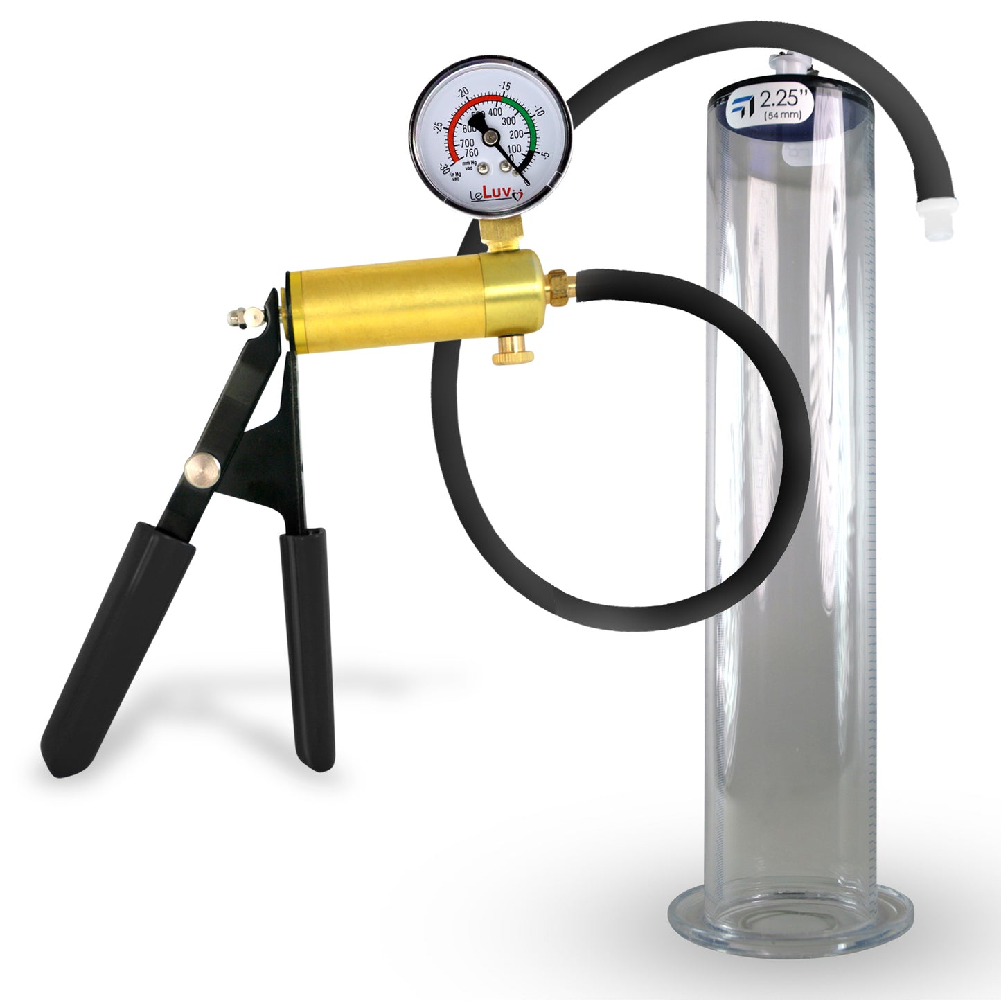 Ultima Black Penis Pump (Protected Gauge, 9” Wide Flange)