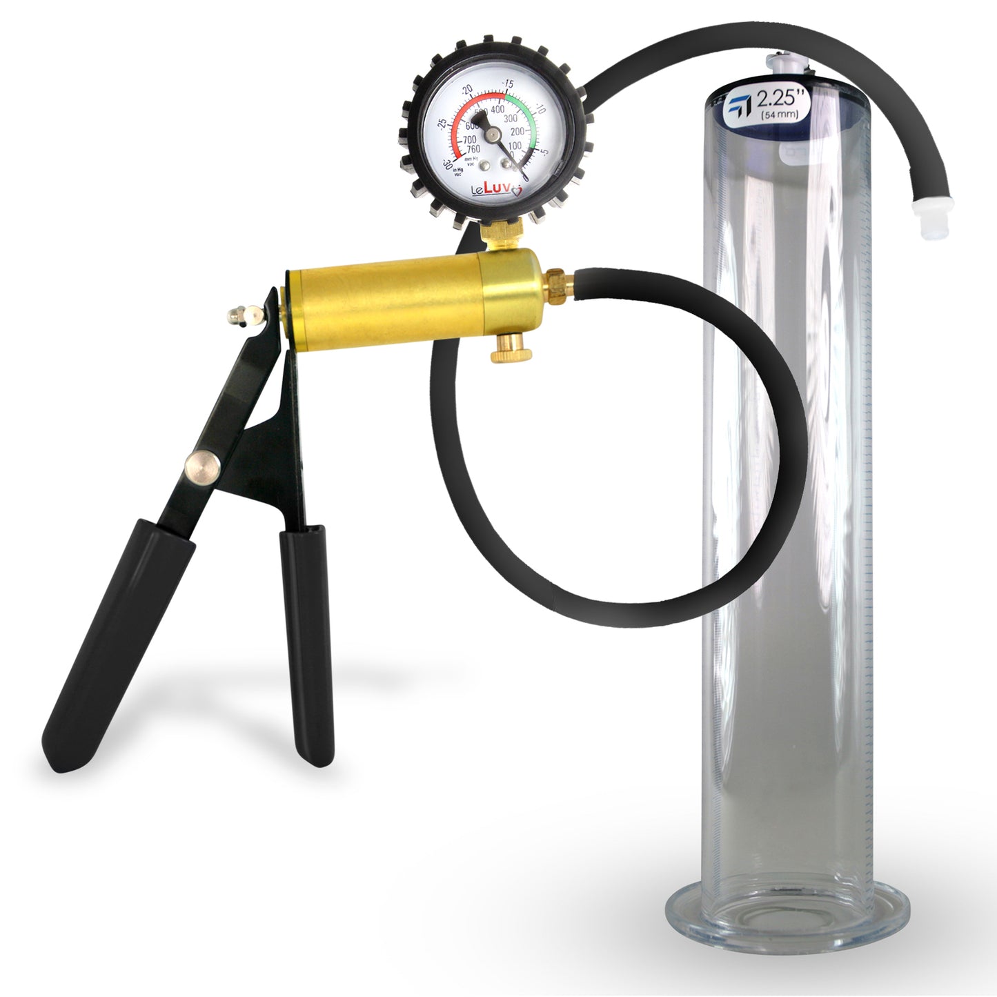 Ultima Black Penis Pump (Protected Gauge, 9” Wide Flange)