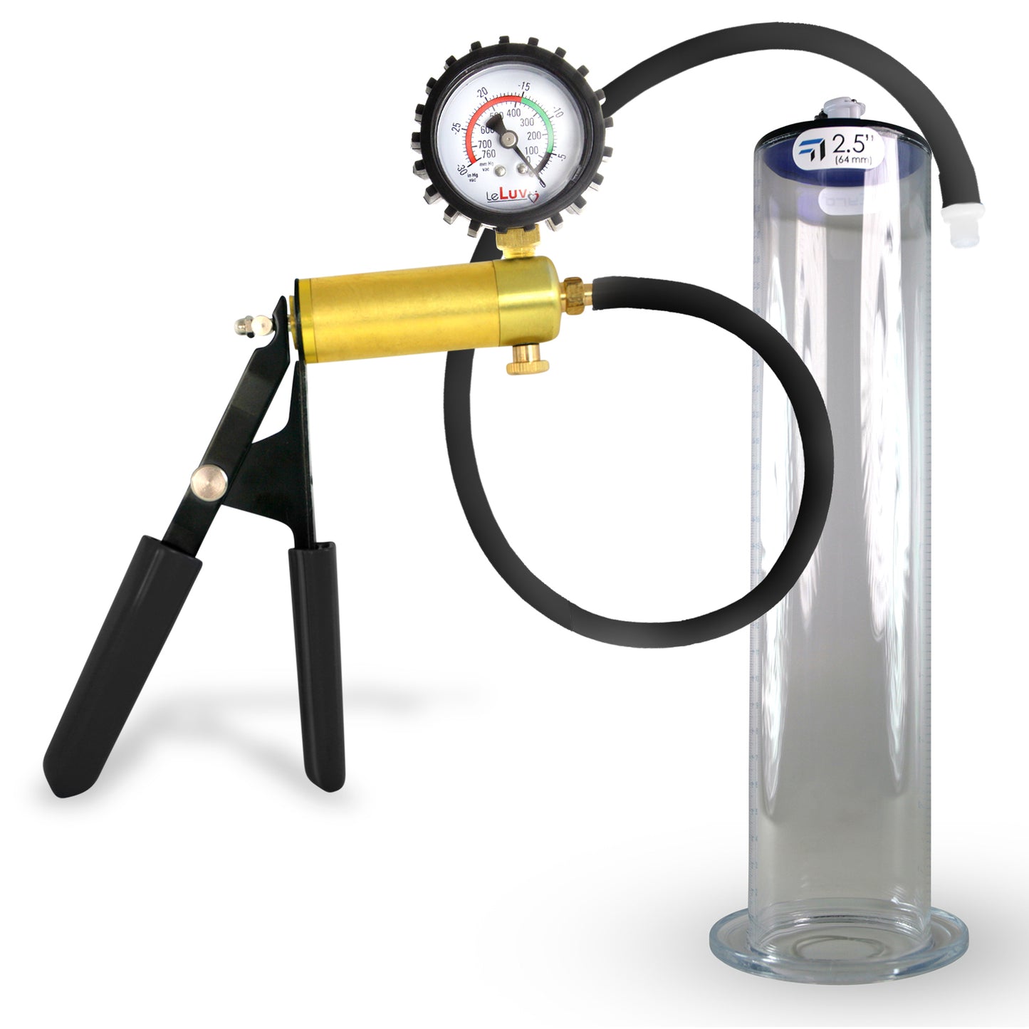 Ultima Black Penis Pump (Protected Gauge, 9” Wide Flange)