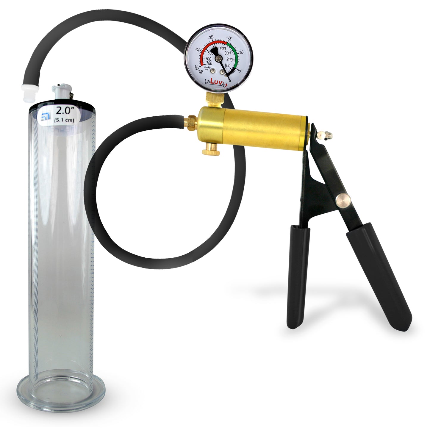 Ultima Black Penis Pump (Protected Gauge, 9” Wide Flange)