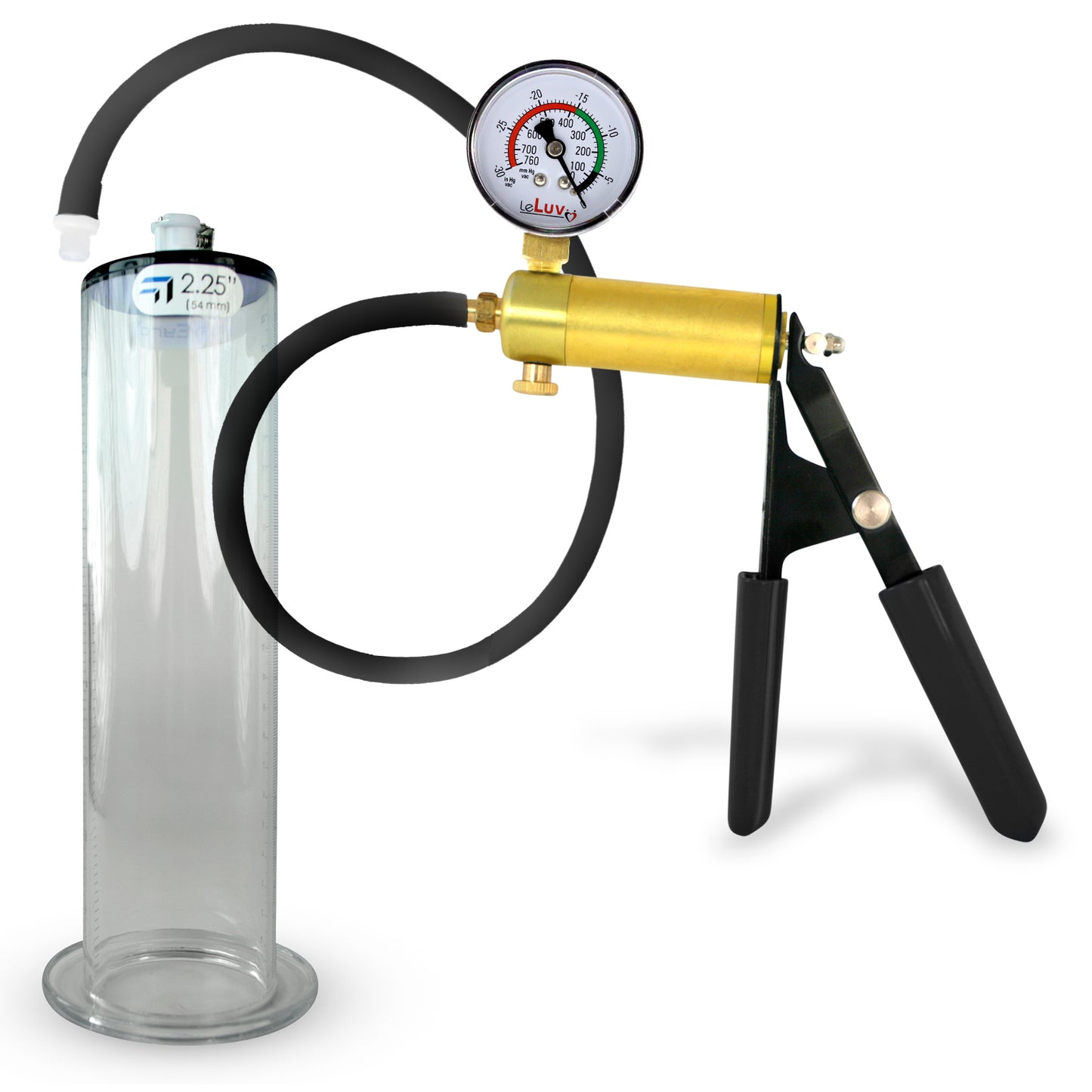 Ultima Black Penis Pump (Protected Gauge, 9” Wide Flange)