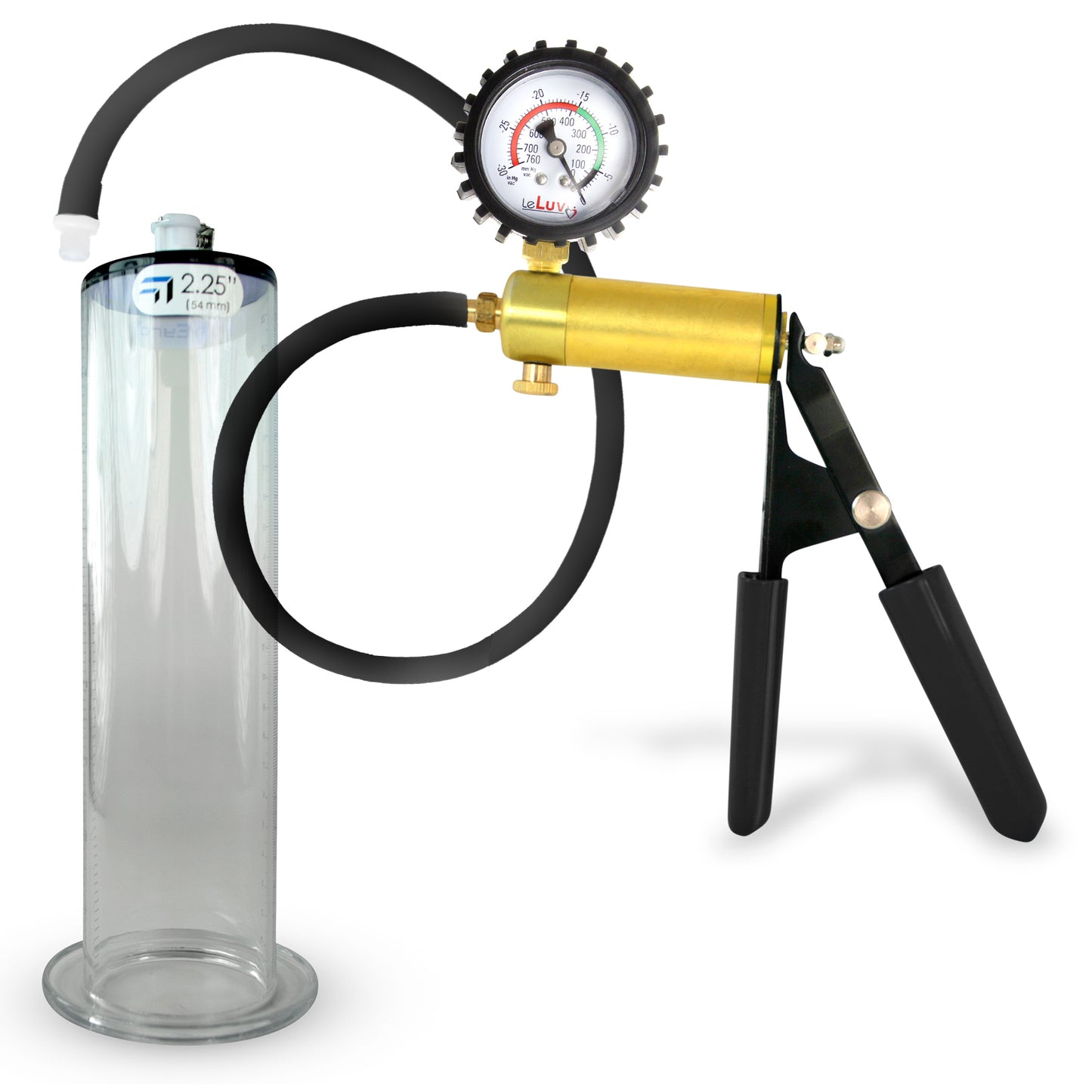Ultima Black Penis Pump (Protected Gauge, 9” Wide Flange)