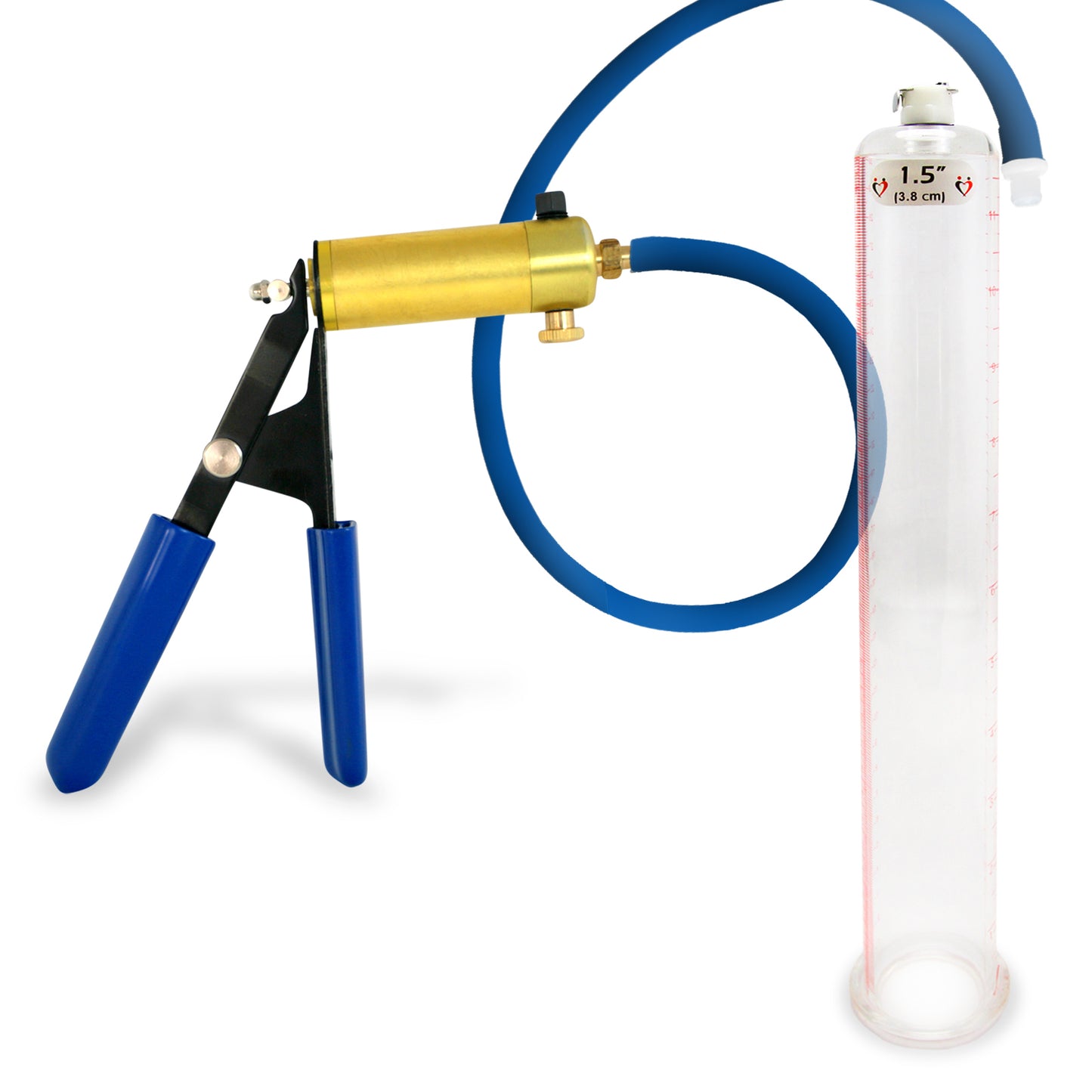 Ultima Blue Penis Pump (Rubber Grip, 9” Round Flange)