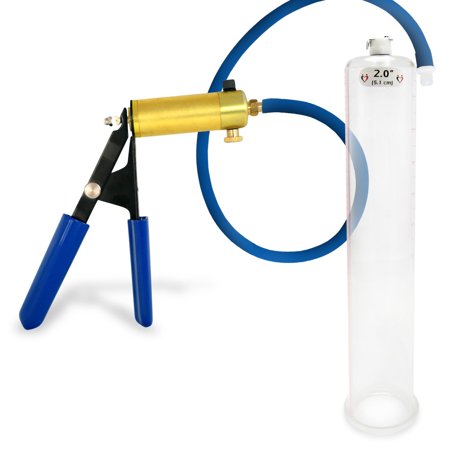 Ultima Blue Penis Pump (Rubber Grip, 9” Round Flange)