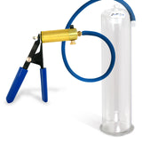 LeLuv® Ultima Penis Pump - Rubber Grip, Silicone Hose with Round Flange Cylinder - Choose Length & Diameter
