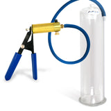 LeLuv® Ultima Penis Pump - Rubber Grip, Silicone Hose with Round Flange Cylinder - Choose Length & Diameter