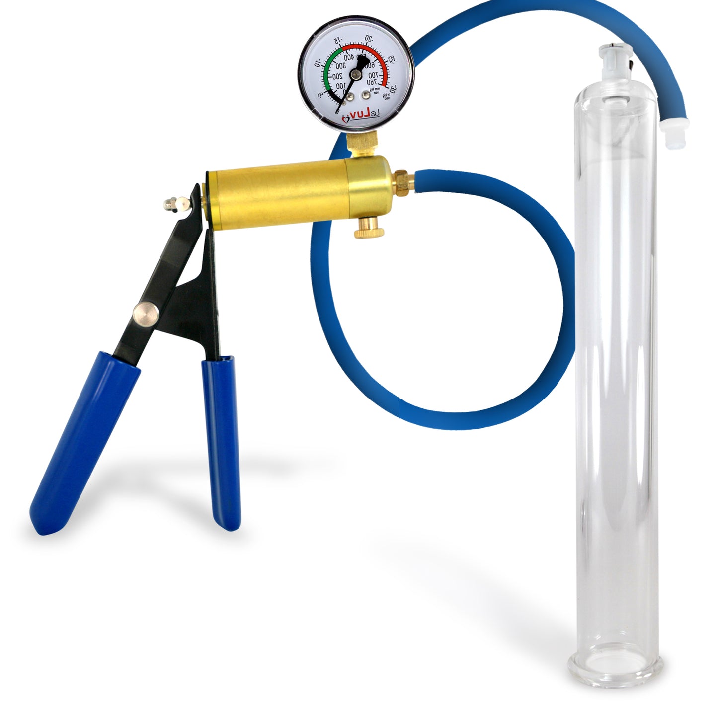 Ultima Blue Penis Pump (Rubber Grip, 9” Round Flange)