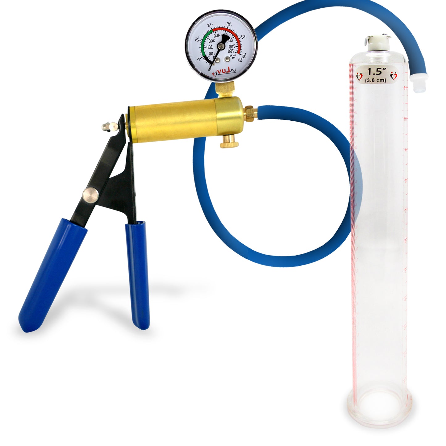 Ultima Blue Penis Pump (Rubber Grip, 9” Round Flange)