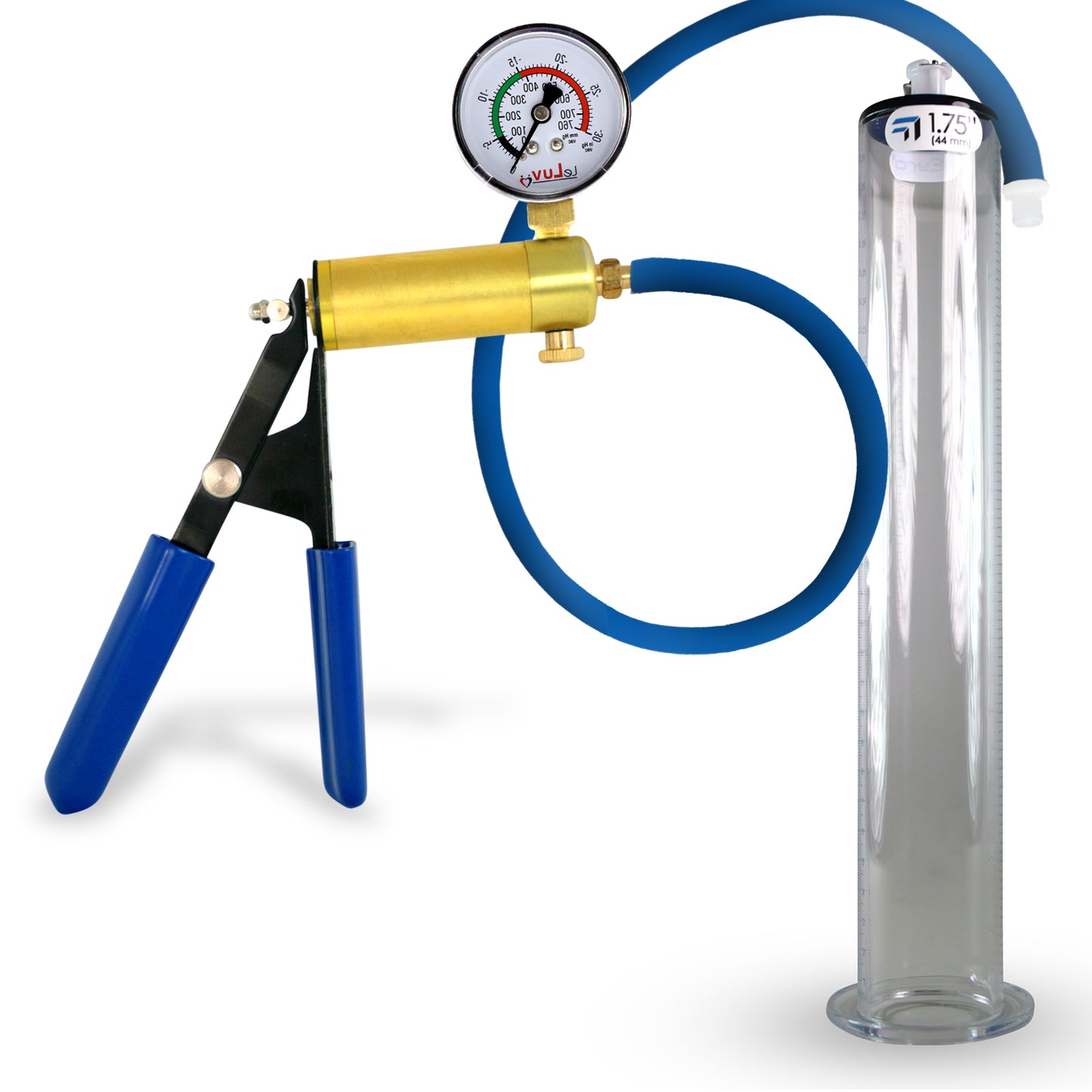 Ultima Blue Penis Pump (Protected Gauge, 9” Wide Flange)