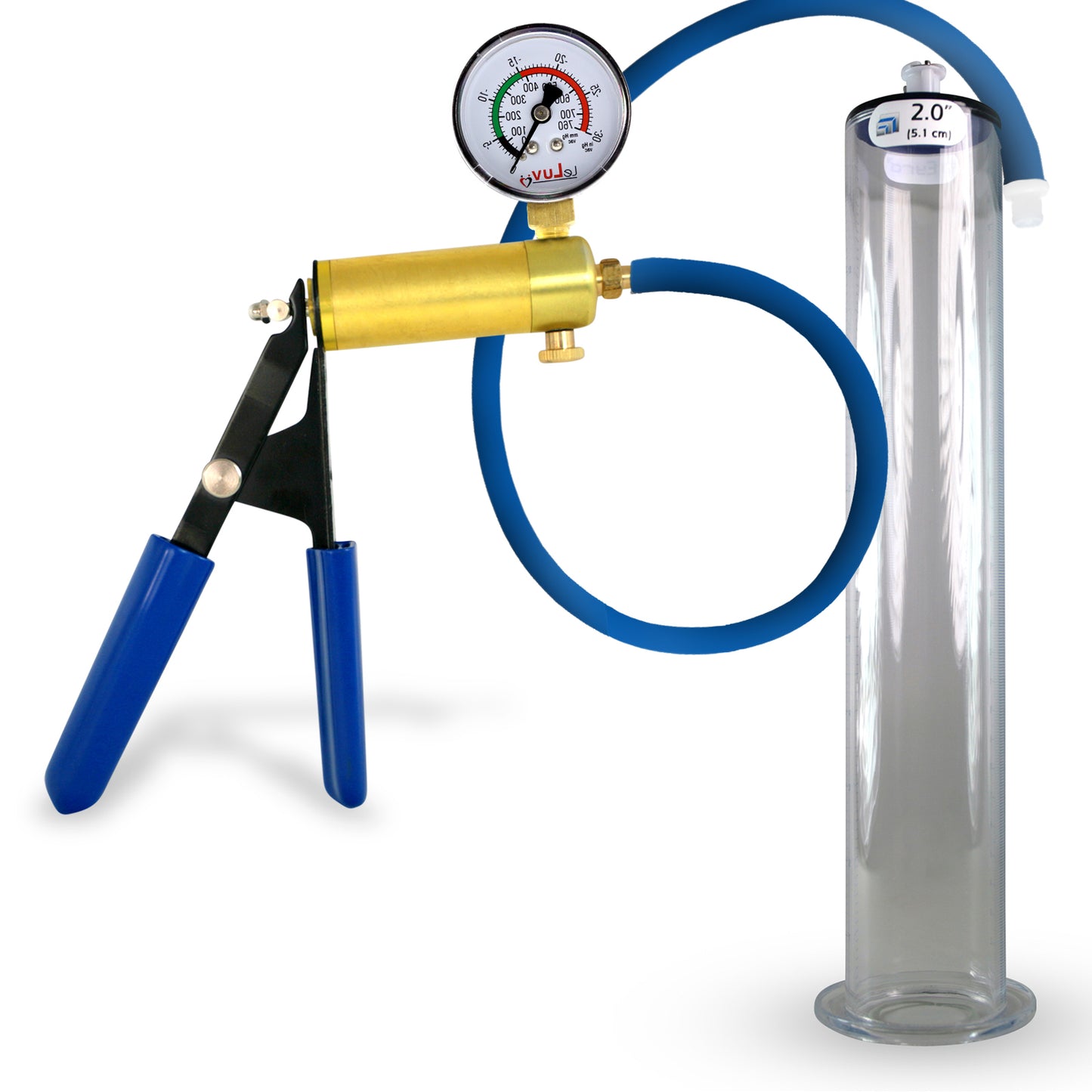 Ultima Blue Penis Pump (Protected Gauge, 9” Wide Flange)